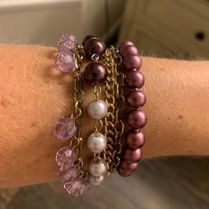 Purple and gold bracelet